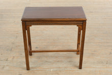 Load image into Gallery viewer, Carved Wood Side Table with Decorative Apron