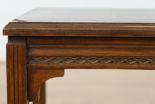 Load image into Gallery viewer, Carved Wood Side Table with Decorative Apron
