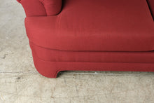 Load image into Gallery viewer, Red Upholstered Three-Seat Sofa with Rolled Arms