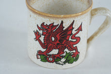 Load image into Gallery viewer, Welsh Beaker Company Red Dragon Mug Made in Wales Stoneware 3 Inch