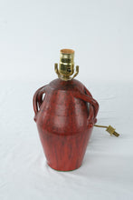 Load image into Gallery viewer, Rust Red Pottery Urn Table Lamp Southwestern Mediterranean Decor