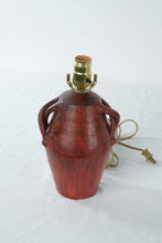 Load image into Gallery viewer, Rust Red Pottery Urn Table Lamp Southwestern Mediterranean Decor