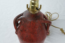 Load image into Gallery viewer, Rust Red Pottery Urn Table Lamp Southwestern Mediterranean Decor