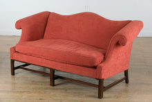 Load image into Gallery viewer, Elegant Rolled Arm Red Loveseat / Small Sofa with Fringe Accent Pillows – 72” Wide