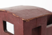 Load image into Gallery viewer, Vintage Handcrafted Red Wooden Toy Pickup Truck – Folk Art Style – 14.5" Long