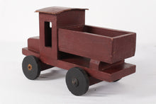 Load image into Gallery viewer, Vintage Handcrafted Red Wooden Toy Pickup Truck – Folk Art Style – 14.5" Long
