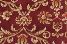 Load image into Gallery viewer, Traditional Red Floral Scroll Area Rug – 7' x 10' Garden Ridge Turkish-Made Rug