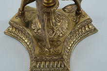 Load image into Gallery viewer, Hollywood Regency Crackled Emerald Glass with Brass Leaves