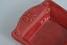 Load image into Gallery viewer, Red Ceramic 3-Section Serving Tray – HOME Brand