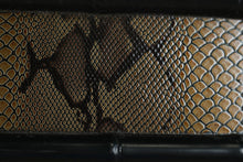 Load image into Gallery viewer, Faux Bamboo Wall Mirror Snake Pattern Black Frame Palm Beach Style 24x36