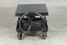 Load image into Gallery viewer, Restoration Hardware Scissor Lift Metal Side Table Adjustable Industrial Coffee Table