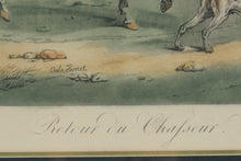 Load image into Gallery viewer, Carle Vernet Retour du Chasseur French Hunting Equestrian Print Framed