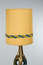 Load image into Gallery viewer, Vintage Mid Century Modern Abstract Ceramic Table Lamp Green Blue Gold 43 Inch