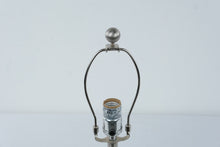 Load image into Gallery viewer, Mint Green Ribbed Glass Table Lamp Brushed Nickel Base 18 Inch
