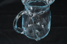 Load image into Gallery viewer, Hand Blown Glass Pitcher with Applied Stirrer Clear Art Glass Water Jug