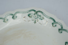 Load image into Gallery viewer, Johnson Bros Rolland Antique Green Ribbon Large Oval Serving Platter 18 Inch