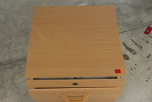 Load image into Gallery viewer, Light Wood Mobile Locking 3-Drawer Filing Cabinet