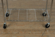 Load image into Gallery viewer, Chrome Rolling Garment Rack with Shelf and Casters