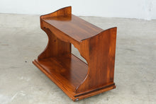 Load image into Gallery viewer, Solid Wood Two Tier Rolling Bookcase Magazine Rack