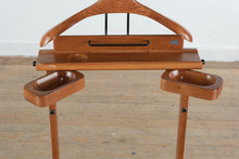 Load image into Gallery viewer, Aris Wooden Valet Stand Men's Clothes Butler with Accessory Trays
