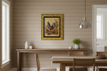 Load image into Gallery viewer, Vintage Cockerel II Rooster Farmhouse Framed Print 24x28