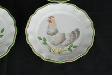 Load image into Gallery viewer, San Marco Italy Rooster Hen Salad Dessert Plates Set of 4 Hand Painted 7.25 Inch