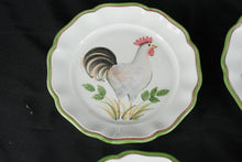 Load image into Gallery viewer, San Marco Italy Rooster Hen Salad Dessert Plates Set of 4 Hand Painted 7.25 Inch