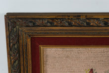 Load image into Gallery viewer, Vintage Framed Cross Stitch Rose Needlework Floral Wall Art Gold Frame