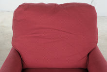 Load image into Gallery viewer, Thomasville Upholstered Lounge Chair and Ottoman in Red Textured Fabric