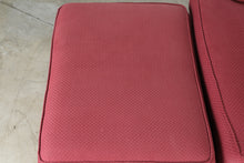 Load image into Gallery viewer, Thomasville Upholstered Lounge Chair and Ottoman in Red Textured Fabric