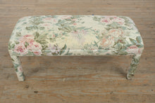 Load image into Gallery viewer, Vintage Floral Upholstered Bench