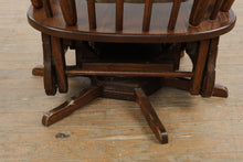 Load image into Gallery viewer, Solid Wood Traditional Glider Rocking Chair with Ottoman Footrest Swivel Base