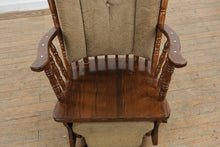 Load image into Gallery viewer, Solid Wood Traditional Glider Rocking Chair with Ottoman Footrest Swivel Base