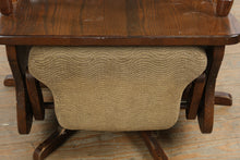 Load image into Gallery viewer, Solid Wood Traditional Glider Rocking Chair with Ottoman Footrest Swivel Base