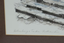 Load image into Gallery viewer, Monika Heller-Cole Signed Print – Rothenburg o. Tauber Rathaus Tür with Studio Stamp, Framed Artwork 18.5" x 23.5"