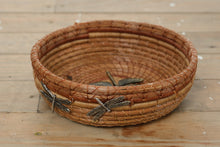 Load image into Gallery viewer, Pine Away Baskets Handcrafted Pine Needle Bowl β Dragonfly Accent