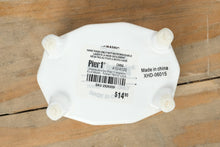 Load image into Gallery viewer, White Ceramic Trinket Dish with Scalloped Rim – Footed Vanity Bowl