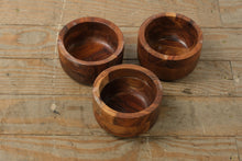 Load image into Gallery viewer, Set of 3 Handcrafted Acacia Wood Bowls β Natural Grain Mini Serving Set