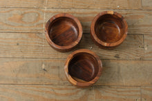Load image into Gallery viewer, Set of 3 Handcrafted Acacia Wood Bowls β Natural Grain Mini Serving Set