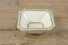 Load image into Gallery viewer, Fitz and Floyd Renaissance Octagonal Bowl – Embossed Ivory & Gold Trim