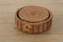 Load image into Gallery viewer, Pine Away Baskets Handcrafted Pine Needle Coaster Set with Holder – Natural Weave