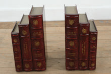 Load image into Gallery viewer, Set of 2 Faux Leather Bookend Storage Boxes β Hidden CD/DVD Organizer in Classic Novel Design