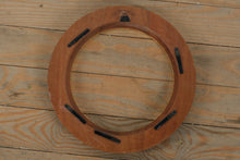 Load image into Gallery viewer, Vanhygan & Smythe Round Wooden Picture Frame โ Mahogany Finish with Gold Inner Trim