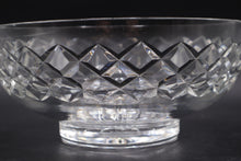 Load image into Gallery viewer, Vintage Cut Crystal Pedestal Bowl Diamond Pattern Starburst Base 7 5 Inch
