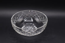 Load image into Gallery viewer, Vintage Cut Crystal Pedestal Bowl Diamond Pattern Starburst Base 7 5 Inch