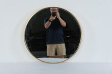 Load image into Gallery viewer, Modern Round Gold Metal Frame Wall Mirror Minimalist Decor
