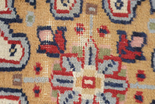 Load image into Gallery viewer, Antique Round Rug 35 Inch Red Ivory Medallion Floral Wool