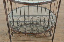 Load image into Gallery viewer, Iron Birdcage Style Etagere Display Shelf with Glass Shelves