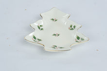 Load image into Gallery viewer, Vintage Royal Limited Holly Holiday Christmas Tree Dish Made in Japan 8 Inch
