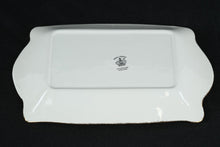 Load image into Gallery viewer, Royal Crown Staffordshire England Floral Rectangular Trinket Dish – Hand-Painted Roses, Gilded Edges